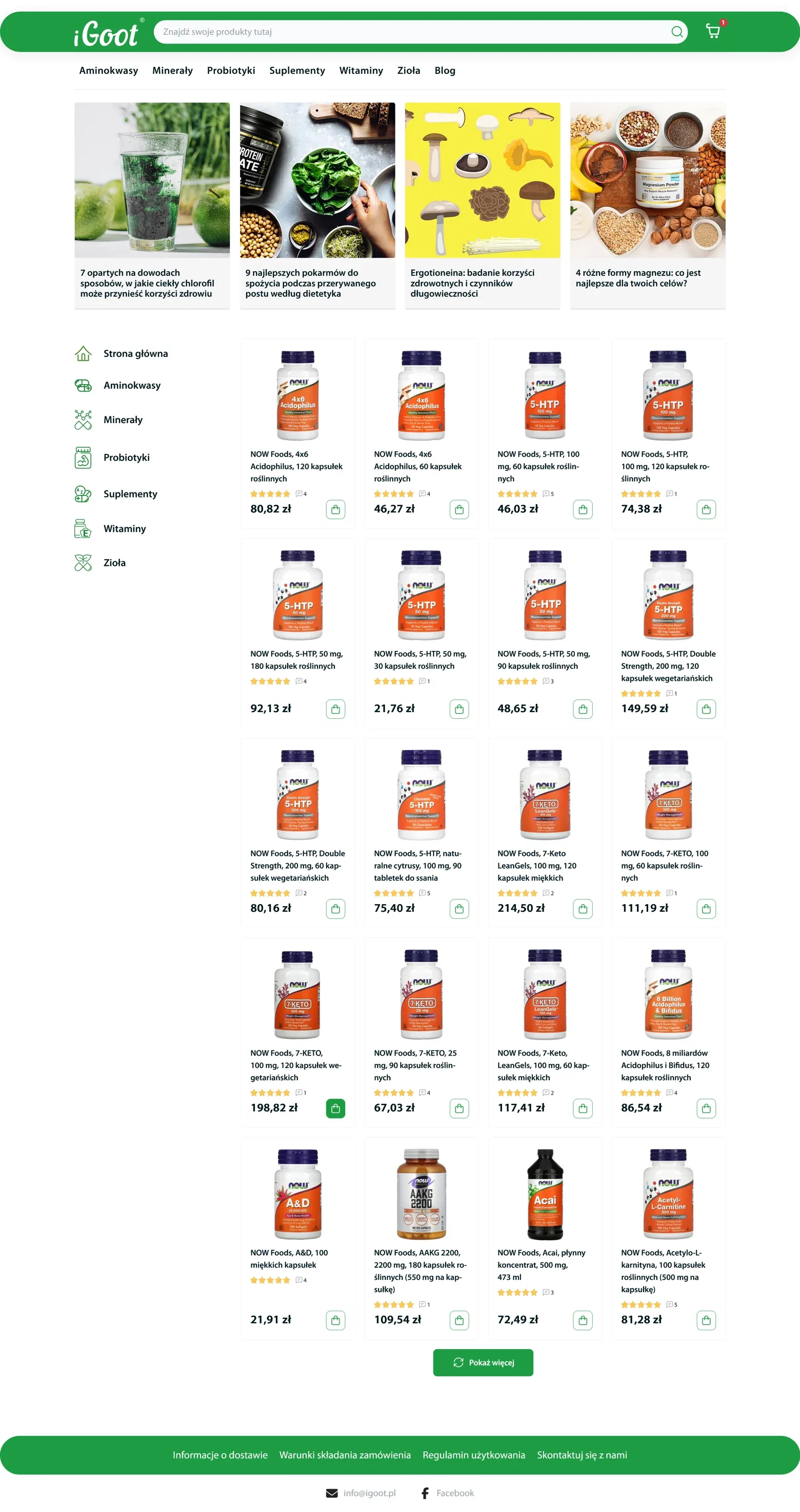 Polish marketplace for dietary supplements (iHerb parsing, Baselinker)
